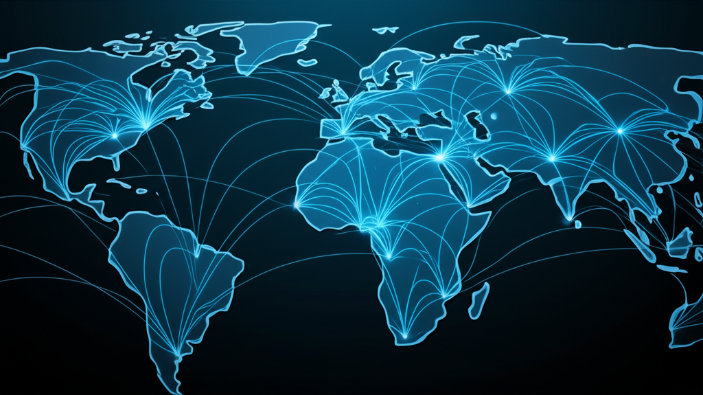 Abstract shipping routes background